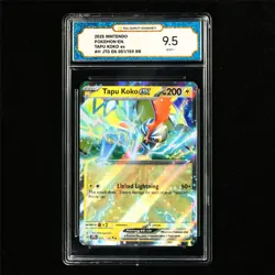 TQG 9.5 MINT+ 2025 Pokemon ENG Tapu Koko ex 051/159 RR - Image 2