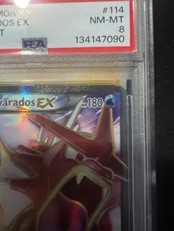 2016 POKEMON XY BREAKPOINT #114/122 GYARADOS EX FULL ART PSA 8 - Image 3