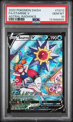 2022 POKEMON SWORD & SHIELD ASTRAL RADIANCE #TG13 FULL ART/STARMIE V PSA 10 - Image 1
