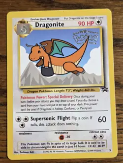 Pokemon Wotc Black Star Promo # 5 Movie Promo DRAGONITE **not played** - Image 1