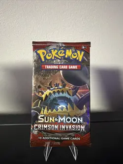 Pokemon Sun & Moon Crimson Invasion Booster Pack TCG Factory Sealed 820650802492 - Image 1