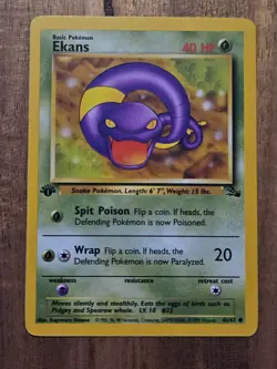 1st Edition Ekans NEAR MINT 46/62 - Fossil Set - 1999 Pokemon TCG WOTC Vintage - Image 2