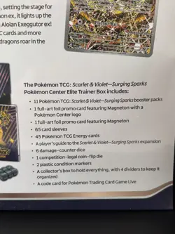 Pokemon TCG Surging Sparks Pokemon Center Elite Trainer Box ETB New Sealed - Image 4