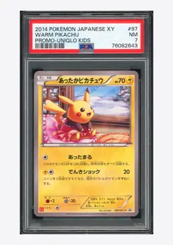 Pokemon PSA 7 Warm Pikachu Promo 2014 097/XY-P Uniqlo Kids Japanese - Image 1