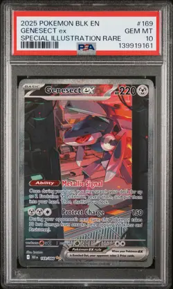 2025 POKEMON BLK EN-BLACK BOLT SPECIAL ILLUSTRATION RARE #169 GENESECT EX PSA 10 - Image 1