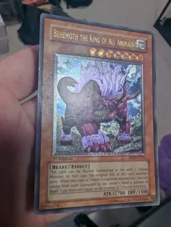 YuGiOh! Behemoth The King of All Animals FET-EN014 Ultimate Rare 1st* Ed - Image 3