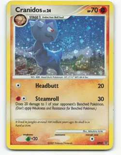 2007 Pokemon, Diamond & Pearl Promos, #DP7 Cranidos LV.24, Holo Black Star Promo - Image 1