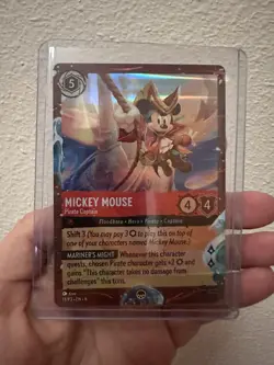 DISNEY CRUISE LINE TREASURE LORCANA MICKEY MOUSE PIRATE CAPTAIN FOIL PROMO 13/P3 - Image 1