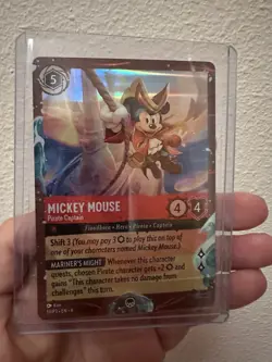 DISNEY CRUISE LINE TREASURE LORCANA MICKEY MOUSE PIRATE CAPTAIN FOIL PROMO 13/P3 - Image 2