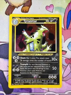 Pokemon TCG Tyranitar 12/75 Neo Discovery Rare Holo Unlimited 12/75 LP - Image 1