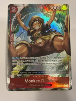 One Piece CCG Monkey D Luffy OP06-013 Alt Art Wings of the Captain English NM - Image 1
