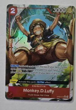 One Piece CCG Monkey D Luffy OP06-013 Alt Art Wings of the Captain English NM - Image 1