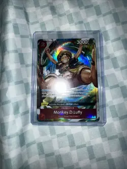 One Piece CCG Monkey D Luffy OP06-013 Alt Art Wings of the Captain English NM - Image 1