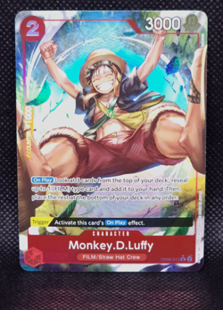 One Piece Monkey D Luffy OP06-013 Alt Art Wings of the Captain English NM - Image 1