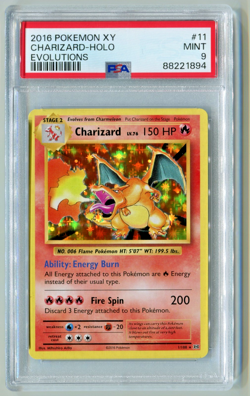 2016 Pokemon XY Evolutions #11 Charizard HOLO PSA 9 165317 Scratch - Image 1