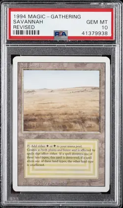 1994 MAGIC THE GATHERING REVISED SAVANNAH PSA 10 - Image 1