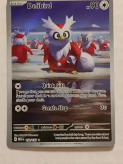 Delibird 152/132 Mega Evolution Illustration Rare Pokemon Card, English, NM - Image 1