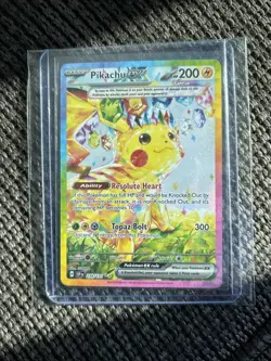 Pokemon TCG Pikachu Surging Sparks EX Card 238/191 SIR Holo NM - Image 2
