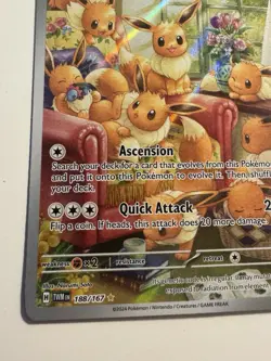 Pokemon Eevee Holo TCG Card Sv06 Twilight Masquerade 188/167 NM Condition - Image 2