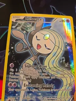 Pokemon Meloetta XY120 Black Star Promo Holo Foil Card Full Art LP - Image 3