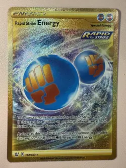 POKEMON TCG Rapid Strike Energy (Secret) 182/163 Swsh05: Battle Styles Holo - Image 1