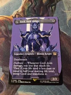Cecil, Dark Knight (Borderless) FIN 380 Normal English NM - MTG - Image 2