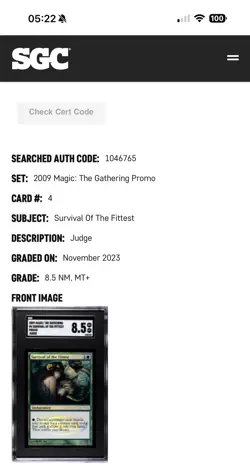 FOIL Survival of the Fittest - Judge Promos (JDG) (NM+) MTG Magic the Gathering - Image 3