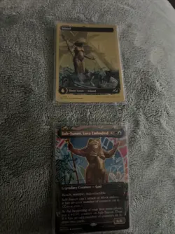 Island Foil Gold Aetherdrift & Sab-Sunen, Luxa Embodied Magic the Gathering MtG - Image 1