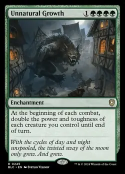 Unnatural Growth Light Play, English Magic the Gathering MTG Commander: Bloombur - Image 1