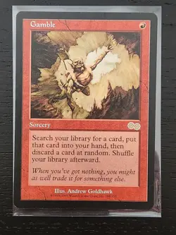 Gamble #188 [Urza's Saga] Rare Red MTG Regular NM (Actual Picture) - Image 1