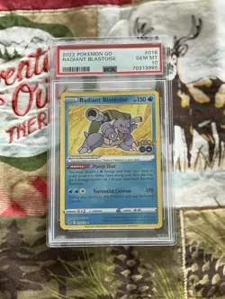 Pokemon Radiant Blastoise PSA 10 Gem Mint 018/078 Pokemon Go - Image 1