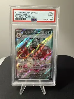 2024 POKEMON SVP EN-SV BLACK STAR PROMO PALDEAN FATES TIN CHARIZARD EX PSA 9 074 - Image 1