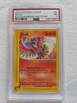 HO-OH POKEMON CENTER NY #52- 2002 BLK.STR PSA NM 7 - Image 1