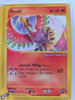 HO-OH POKEMON CENTER NY #52- 2002 BLK.STR PSA NM 7 - Image 3