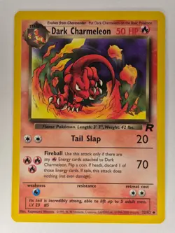2001 Pokemon Dark Charmeleon Kraft Gold Stamp Promo 32/82 LP - Image 1