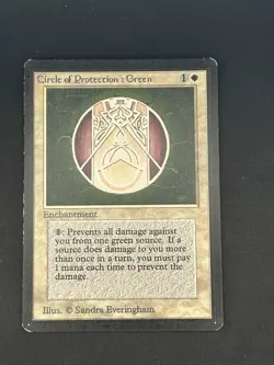 Circle of Protection: Green - Beta - Magic MTG - MP - Old Border 1993 - Image 1