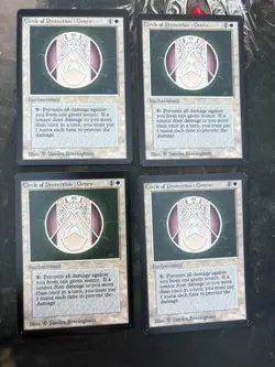 *** BETA Circle of Protection: Green x4 *** NM-Mint Beauty! - Vintage MtG Magic - Image 1