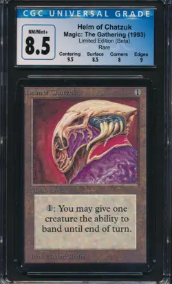 Beta Helm of Chatzuk CGC 8.5 Graded Magic MTG (0104) -magicgraders- - Image 1