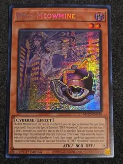 Yugioh EM:P Meowmine MP25-EN054 1st Edition Prismatic Secret Rare NM - Image 1