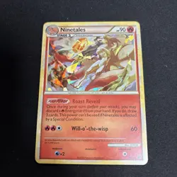 Ninetales 7/123 HeartGold SoulSilver Cracked Ice Holo Pokemon TCG Card - Image 1