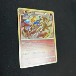 Ninetales 7/123 HeartGold SoulSilver Cracked Ice Holo Pokemon TCG Card - Image 2