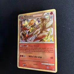 Ninetales 7/123 HeartGold SoulSilver Cracked Ice Holo Pokemon TCG Card - Image 3
