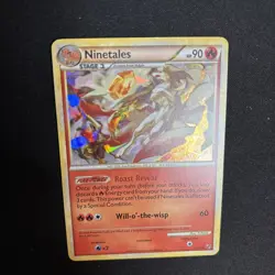 Ninetales 7/123 HeartGold SoulSilver Cracked Ice Holo Pokemon TCG Card - Image 4