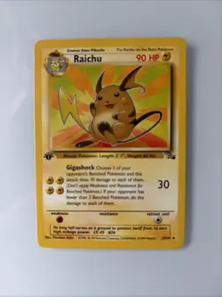 Raichu 29/62 Fossil Regular 1st Edition Pokemon Wizards - Image 3