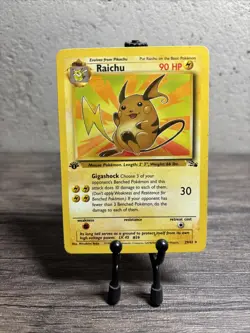 Raichu 29/62 Fossil Regular Rare-1st Edition-Pokemon TCG-Fast Shipping-Played!! - Image 1