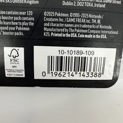 Pokemon TCG Mega Evolution Phantasmal Flames Booster Pack Promo Card Coin - Image 4