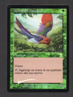 MtG FOIL Birds of Paradise Uccelli del Paradiso FOIL (7th Edition) - Image 1