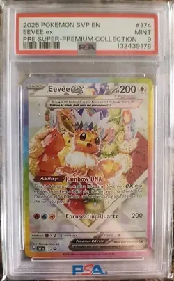 2025 Pokemon SVP En Pre Super Premium Collection #174 Eevee Ex PSA 9 MINT - Image 1