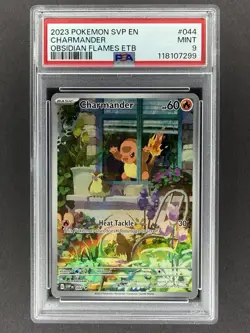 Charmander Pokemon Obsidian Flames ETB Promo SVP EN 044 PSA 9 MINT - Image 1