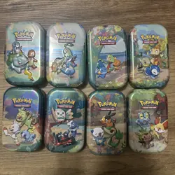 Pokemon 25th Anniversary Celebrations Mini Tins Empty No Display Case - Image 1